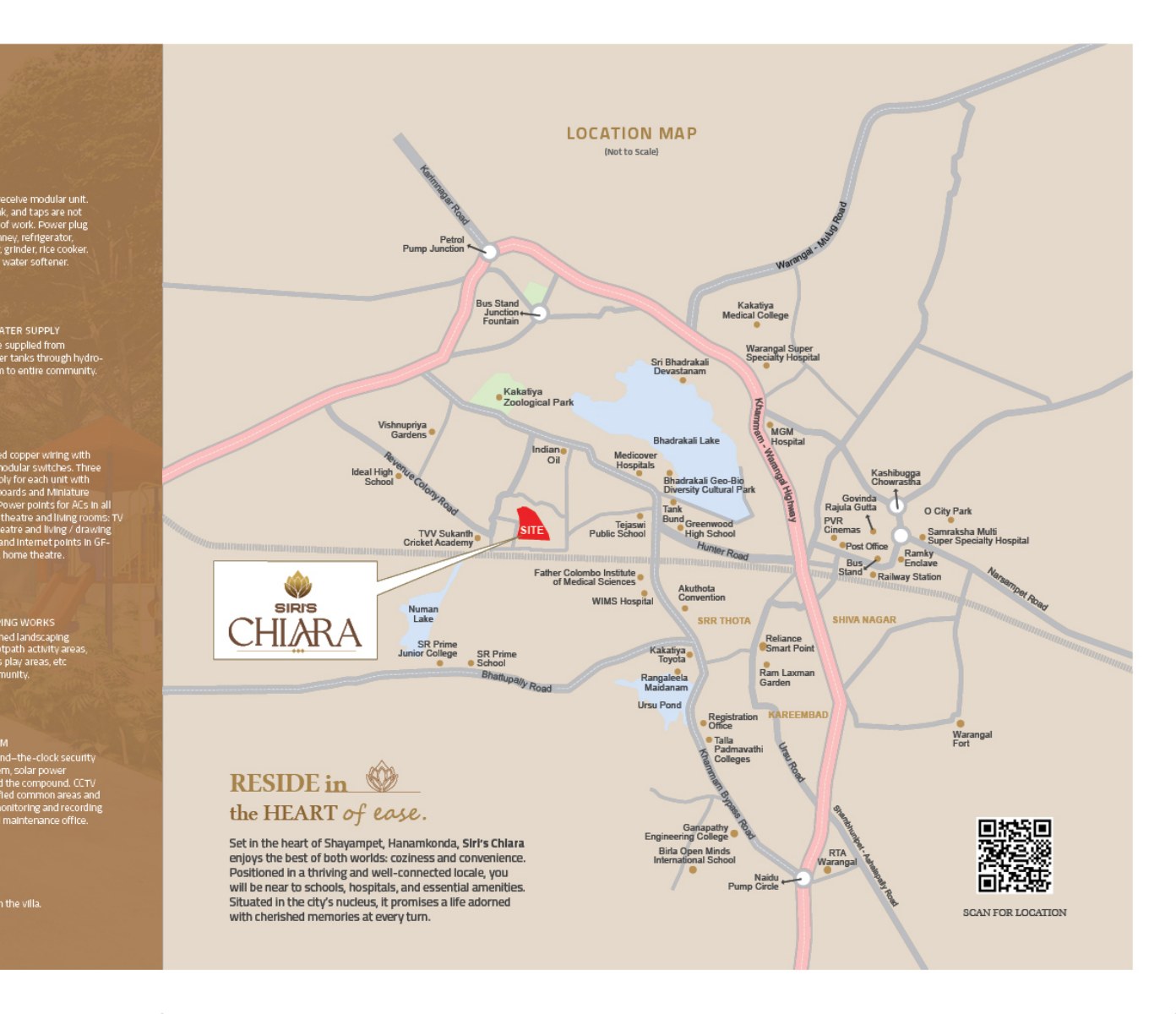 Siri's Chiara location map, Shayampet Hanamkonda